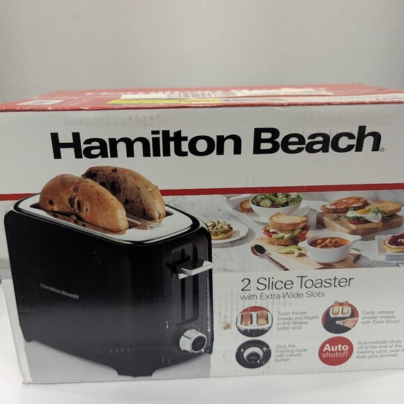Hamilton Beach Other - Hamilton Beach 2-Slice Toaster – Wide Slots, Toast Boost, Black